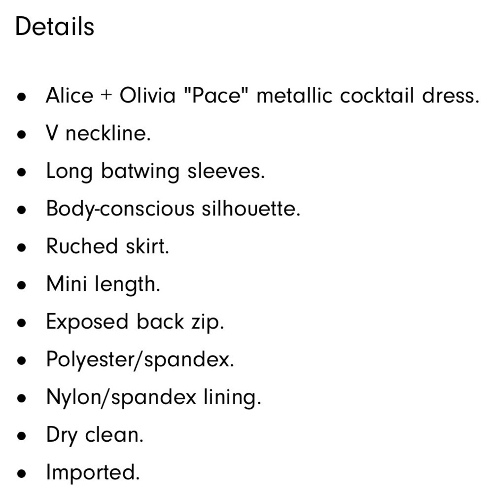 Alice + Olivia Metallic Ruched Pace Dress - Picture 3 of 10